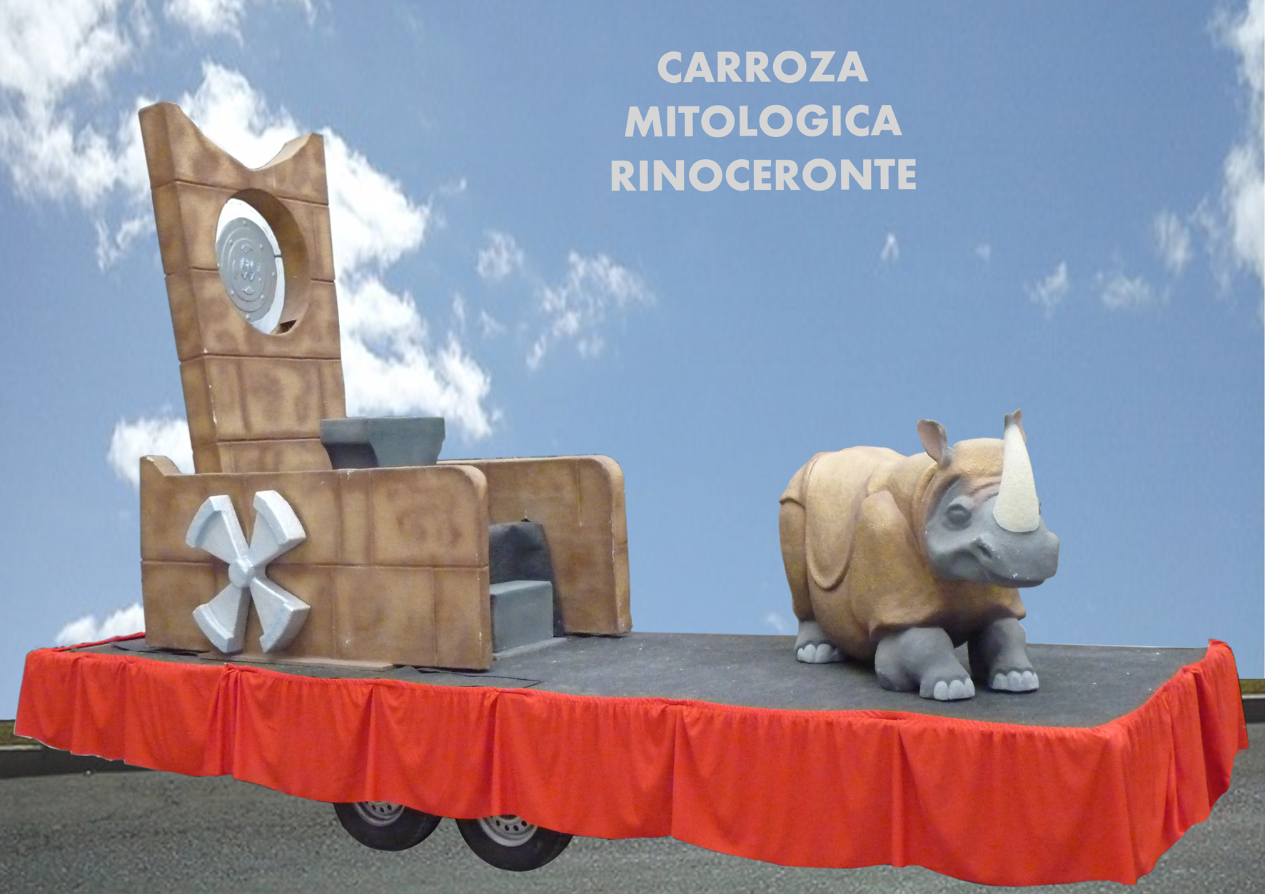 Carroza Reyes Magos Mitológica Rinoceronte