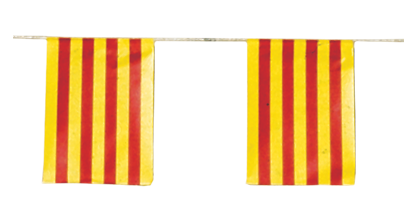 Banderas Cataluña papel para adornar Fiestas