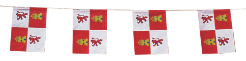 Banderas de Castilla Leon para adornar Pueblos en fiestas